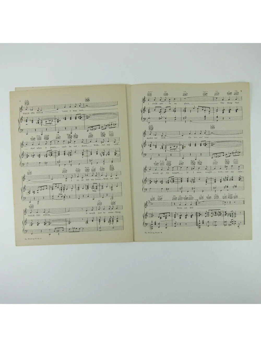 Sheet Music My Walking Stick Alexanders Ragtime Band Tyrone Power Alice Fay 1938